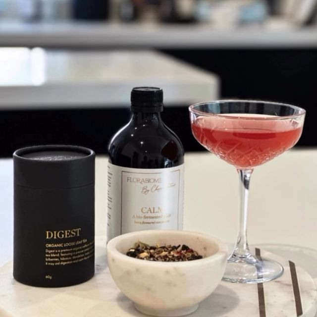E X I T I N G ~ N E W ~ P R O D U C T
Introducing Florabiome 🌺 

Why choose Florabiome?

Florabiome is made up of products that focus on modulating stress, supporting gut health and improving skin health.
Calm is a bio-fermented elixir, packed full of antioxidant-rich goji berries and stress-modulating ashwagandha, rhodiola, passionflower and lemon balm.
Swapping your favourite tipple for a delicious glass of Calm restores wellbeing, replacing ‘fight or flight’ with a calming ‘rest and digest’ response. Calm contains prebiotics, probiotics and postbiotics
Digest, is an organic caffeine-free herbal tea blend, or tisane, featuring a precise combination of bilberries, hibiscus, dandelion, linden and licorice.
Digest may aid digestion, and may calm the nervous system. It can be enjoyed after a meal, throughout the day and also before bed. 

#guthealth #microbiota #indulgenceatkurmond